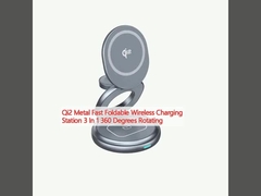 Qi2-Metall-Fast-Fold-Wireless-Ladestation 3 in 1 360 Grad drehend